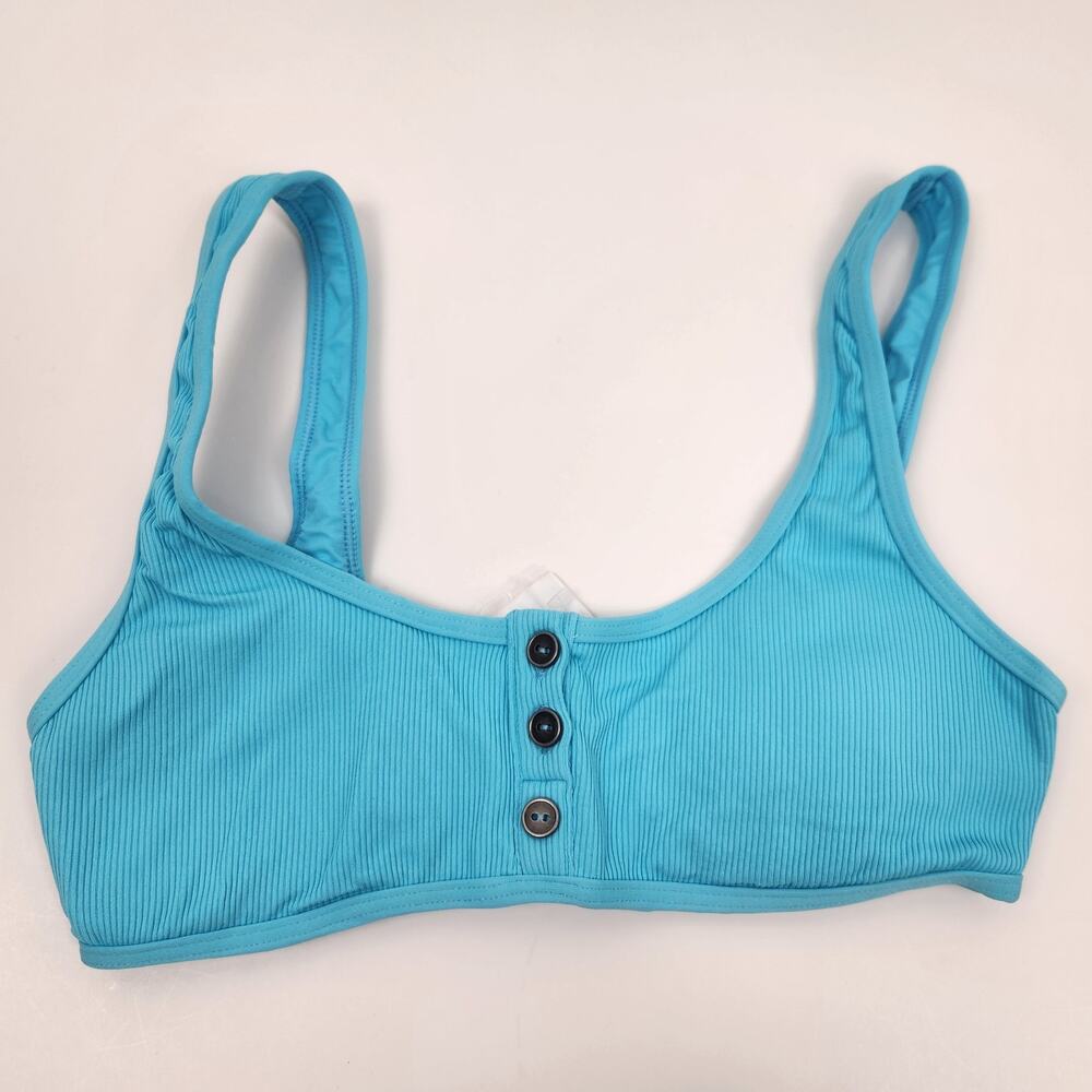 L*Space Robbie Bikini Top in Aqua Blue Size Small NWT